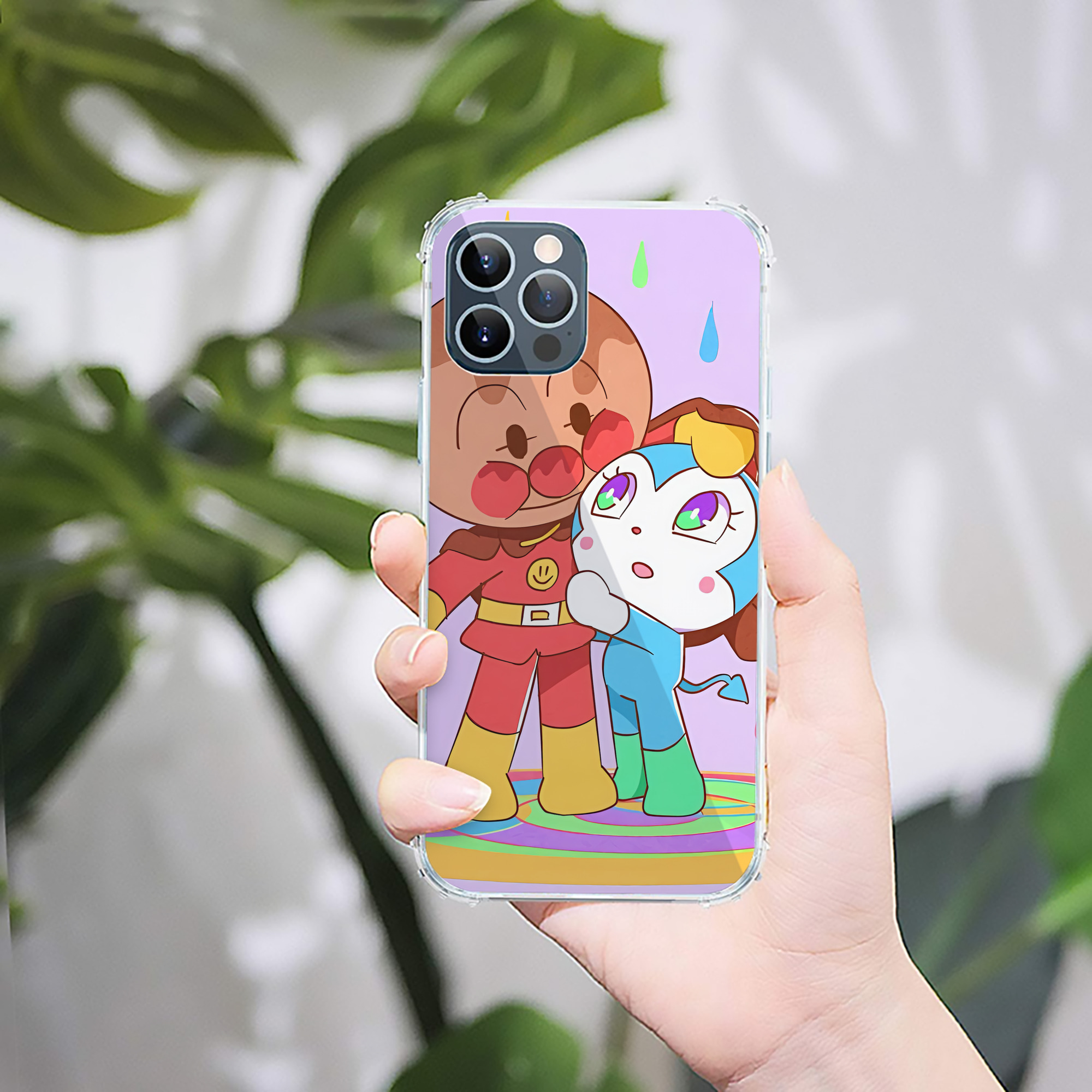 （画像用） アンパンマン Anpanman 【iPhone 12シリーズ対応】透明スマホケース（クリアソフトケース）